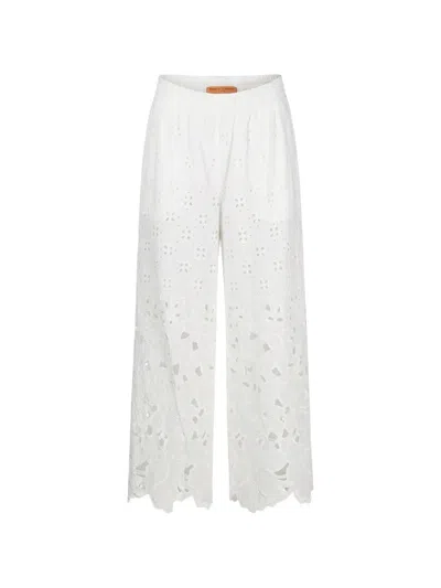 Ermanno Scervino Openwork Trousers In White
