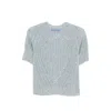 Ermanno Scervino Short Sleeve Sweater In Multi