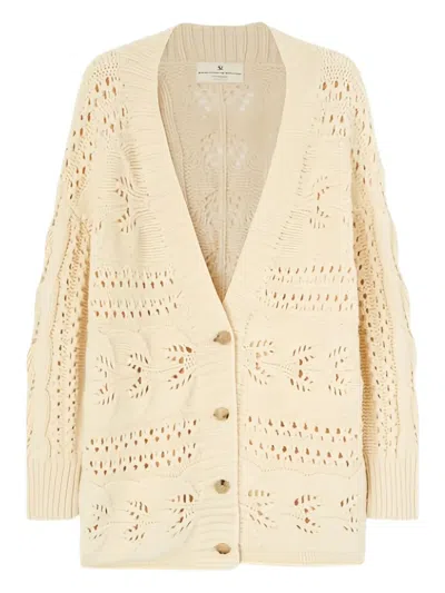 ERMANNO SCERVINO OPENWORK V-NECK CARDIGAN