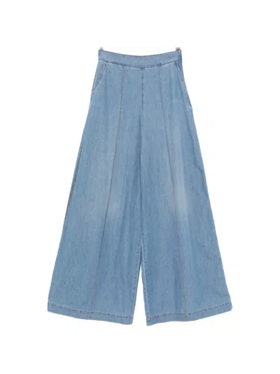 Ermanno Scervino Over Seam-detail Jeans In Blue