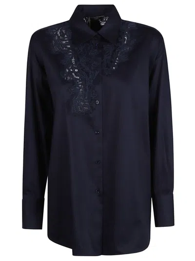 ERMANNO SCERVINO OVERSIZED BLACK COTTON SHIRT
