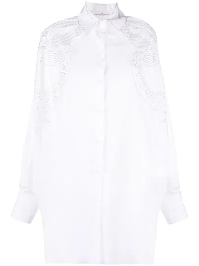 Ermanno Scervino Oversized Cotton Shirt In White