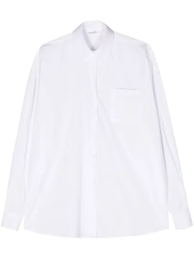 Ermanno Scervino Oversized Cotton T-shirt With Classic Collar And Button Fastening For Women In White
