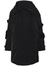 Ermanno Scervino Black Padded Design 3d Detailing Jackets In Black