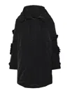 Ermanno Scervino Black Padded Design 3d Detailing Jackets In Negro