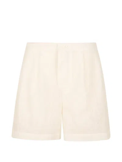 Ermanno Scervino Paisley-jacquard Pleated Shorts In Purple