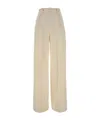 Ermanno Scervino Ivory Wool Palazzo Pant In Neutral