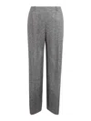 Ermanno Scervino Palazzo Pants With Crystal Herringbone Detail In Gray