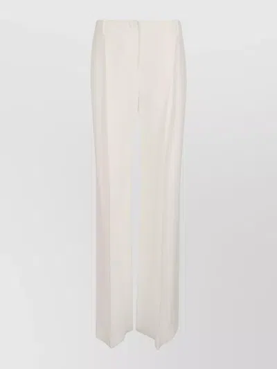 Ermanno Scervino Palazzo Trousers Wide Leg Belt Loops In Neutral