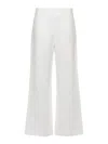 Ermanno Scervino Soft Linen Trousers With In White