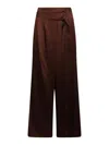 Ermanno Scervino Palazzo Pants With Fusciacca In Brown