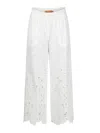 Ermanno Scervino Openwork Trousers In Blanco