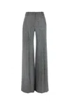 Ermanno Scervino Wide-leg Viscose Pants With Herringbone Patternwaist