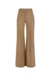 Ermanno Scervino Printed Viscose Wide-leg Pant In Brown