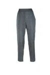 Ermanno Scervino Herringbone-patterned Trousers In Gray