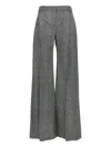 Ermanno Scervino Wide-leg High Waist Trousers With Herringbone Pattern