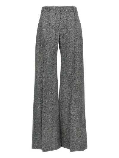 Ermanno Scervino Grey Herringbone Trousers In Gray
