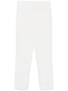 Ermanno Scervino Tailored White Straight-leg Pants With Appeal In Beige