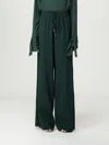Ermanno Scervino Trousers Elastic Waistband Wide Leg In Green