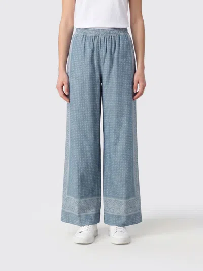Ermanno Scervino Pants Woman Color Denim In Animal Print