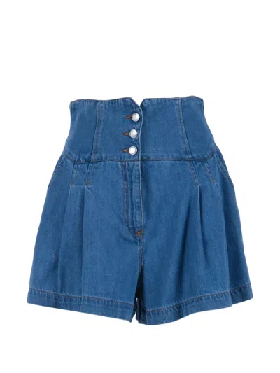 Ermanno Scervino Patch-pocket Shorts In Blue