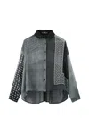 Ermanno Scervino Patchwork Printed Silk Chiffon Shirt In Multi