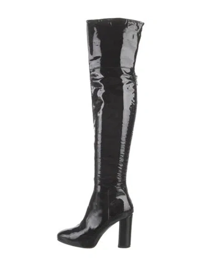 Pre-owned Ermanno Scervino Patent Leather Boots In Black