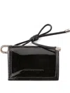 Ermanno Scervino Patent-leather Clasp Wallet In Black