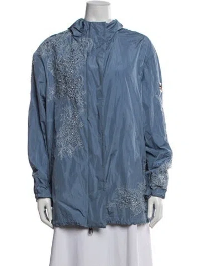 Pre-owned Ermanno Scervino Patterned Jacket In Blue