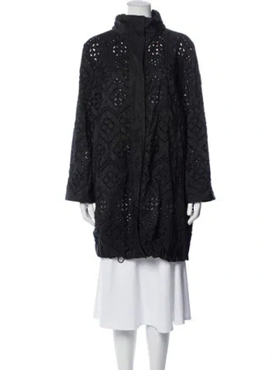 Pre-owned Ermanno Scervino Patterned Jacket W/ Tags In Black
