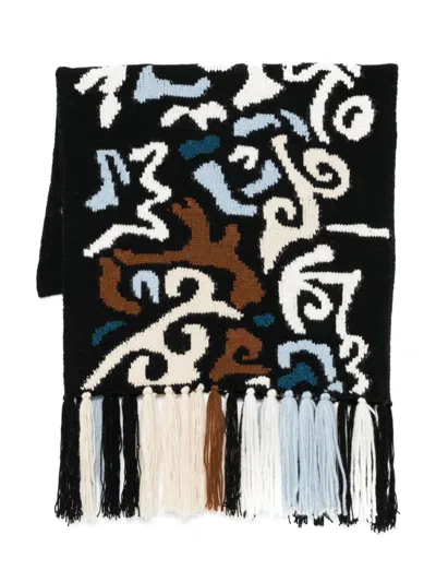 ERMANNO SCERVINO PATTERNED-JACQUARD SCARF