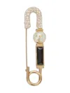 Ermanno Scervino Pearl-embellished Pin In Gold