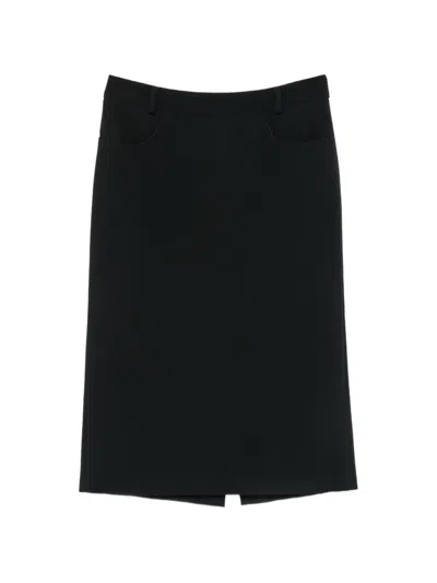 Ermanno Scervino Pencil Midi Skirt In Black
