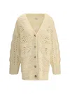 Ermanno Scervino Perforated Cashmere Cardigan