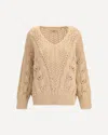 Ermanno Scervino Perforated Cashmere Sweater In Neutral