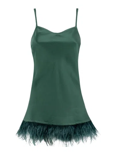 Ermanno Scervino Petticoat Top With Thin Straps In Green