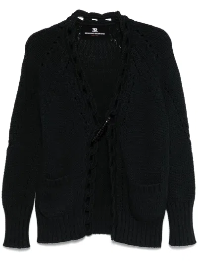 Ermanno Scervino Pin-detail Cardigan In Blue