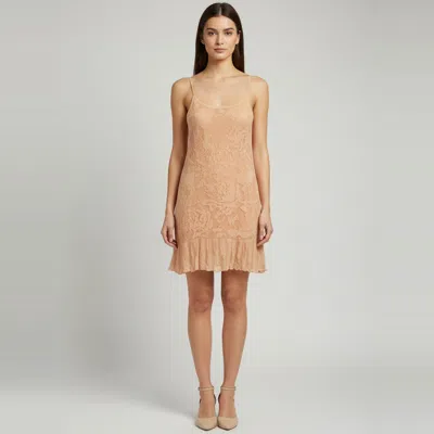 Pre-owned Ermanno Scervino Pink Lace Mini Slip Dress S