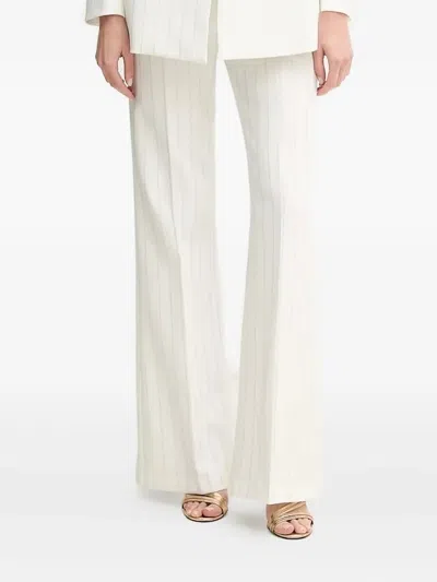 Ermanno Scervino Pinstripe Flared Trousers In White