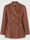 Ermanno Scervino Double-breasted Blazer In Brown