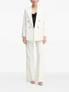 Ermanno Scervino Pinstripe-pattern Logo-patch Blazer In White