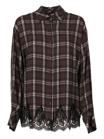 ERMANNO SCERVINO PLAID-PATTERN SHIRT