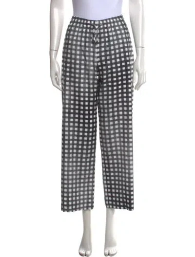 Pre-owned Ermanno Scervino Plaid Print Wide Leg Pants In Multicolor