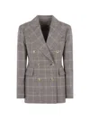 Ermanno Scervino Plaid-pattern Blazer In Gray