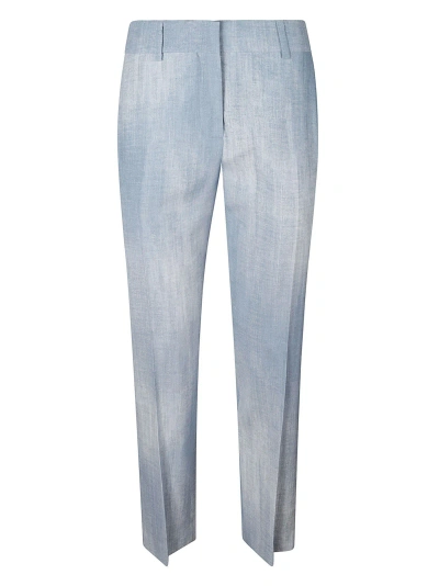 Ermanno Scervino Plain Cropped Trousers In Azzure