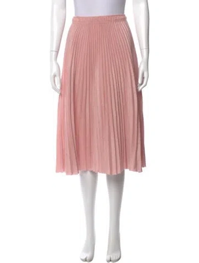 Pre-owned Ermanno Scervino Pleated Accents Midi Length Skirt In Pink