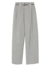 Ermanno Scervino Pleated Buckle Trousers In Gray