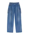Ermanno Scervino Pleated-front Cargo Jeans In Gray