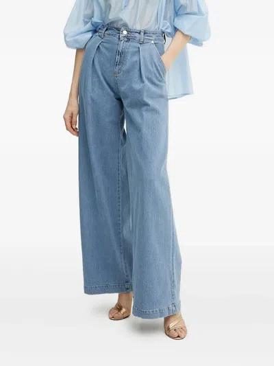 Ermanno Scervino Pleated-front Jeans In Blue