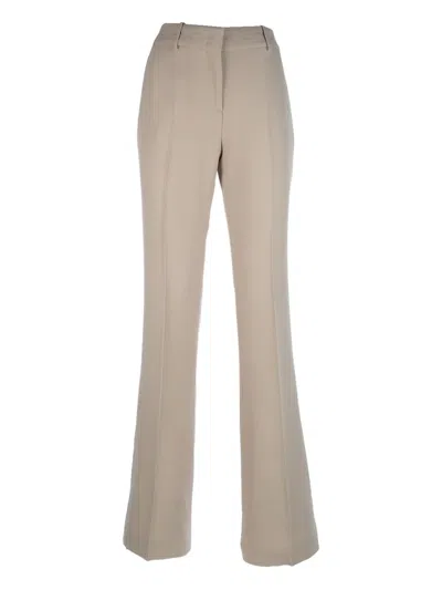 Ermanno Scervino Pleated-front Straight Trousers In Neutral